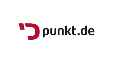 Logo mit einem roten p und Schriftzug punkt.de
