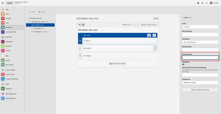 Screenshots eines TYPO3-Backends, das die Funktion Autocomplete in Formularen zeigt
