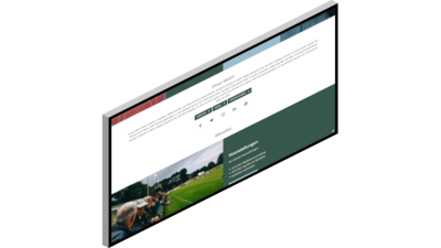 Website für Sportvereine – Social Media Bar und SEO