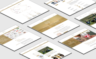 Eine kreative Darstellung von Webseiten, die sich auf Genussmittel konzentrieren, mit einem klaren Fokus auf Ästhetik und Benutzerfreundlichkeit.