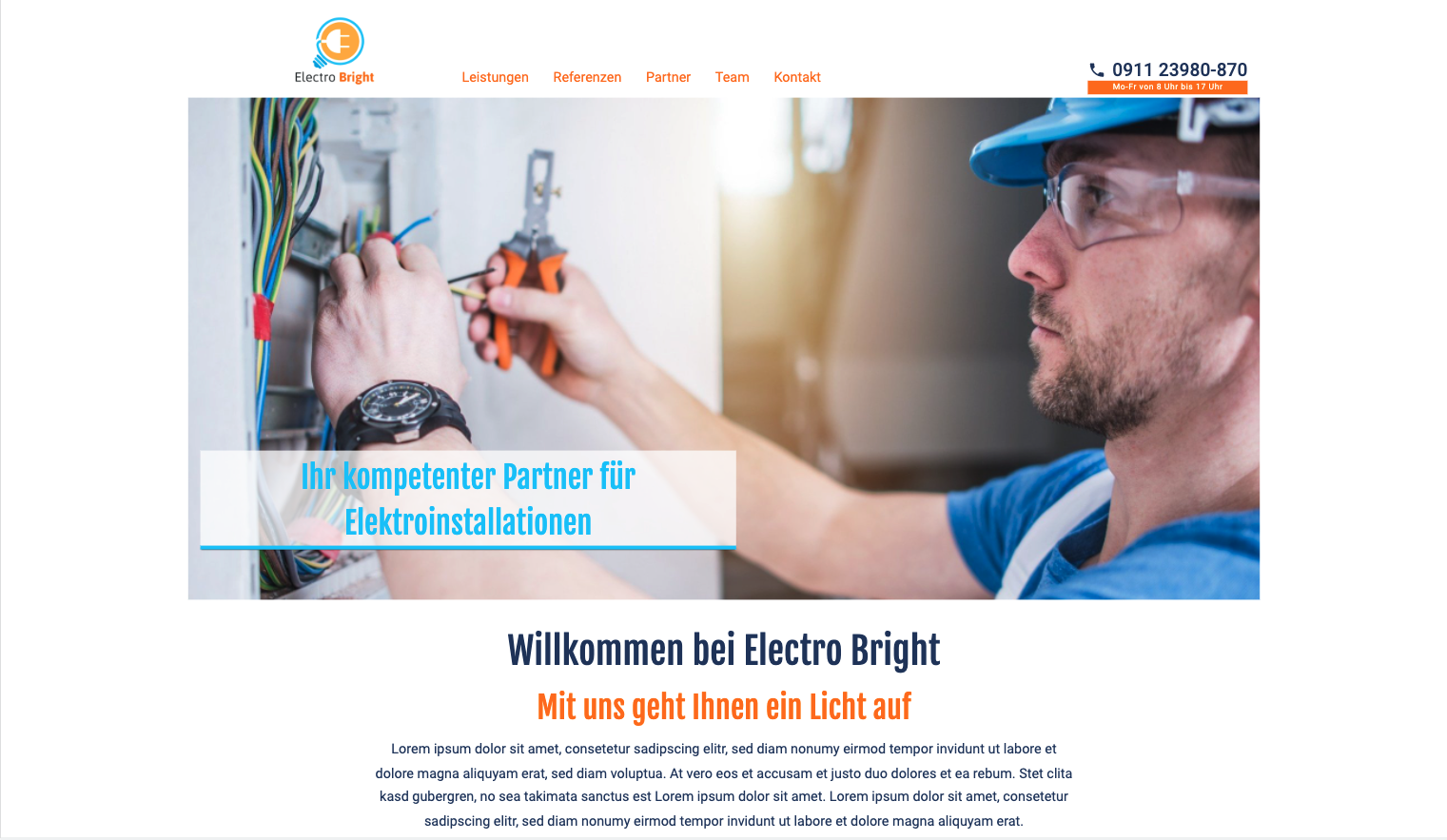 Website Template Handwerk